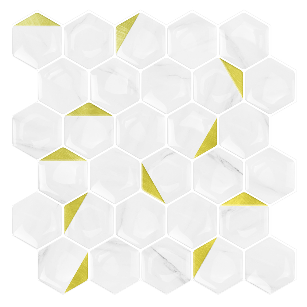 peel-and-stick-hexagon-tiles-grey-gold peel-and-stick-hexagon-tiles-grey-gold